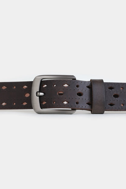 Perforated Leather Belt - Cougar Clothing