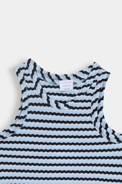 Sleeveless Striped Knitted Top - Cougar Clothing