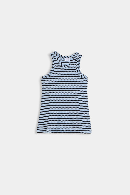 Sleeveless Striped Knitted Top - Cougar Clothing