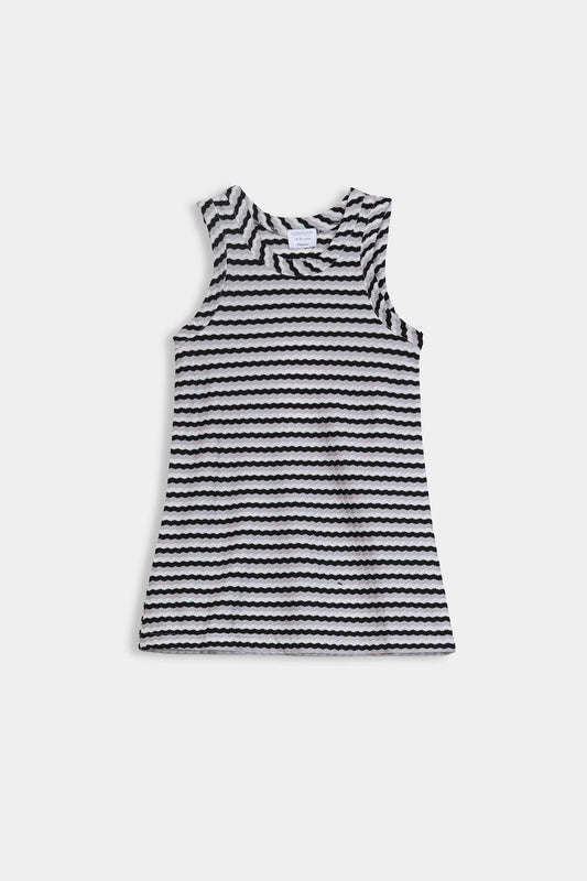 Sleeveless Striped Knitted Top - Cougar Clothing