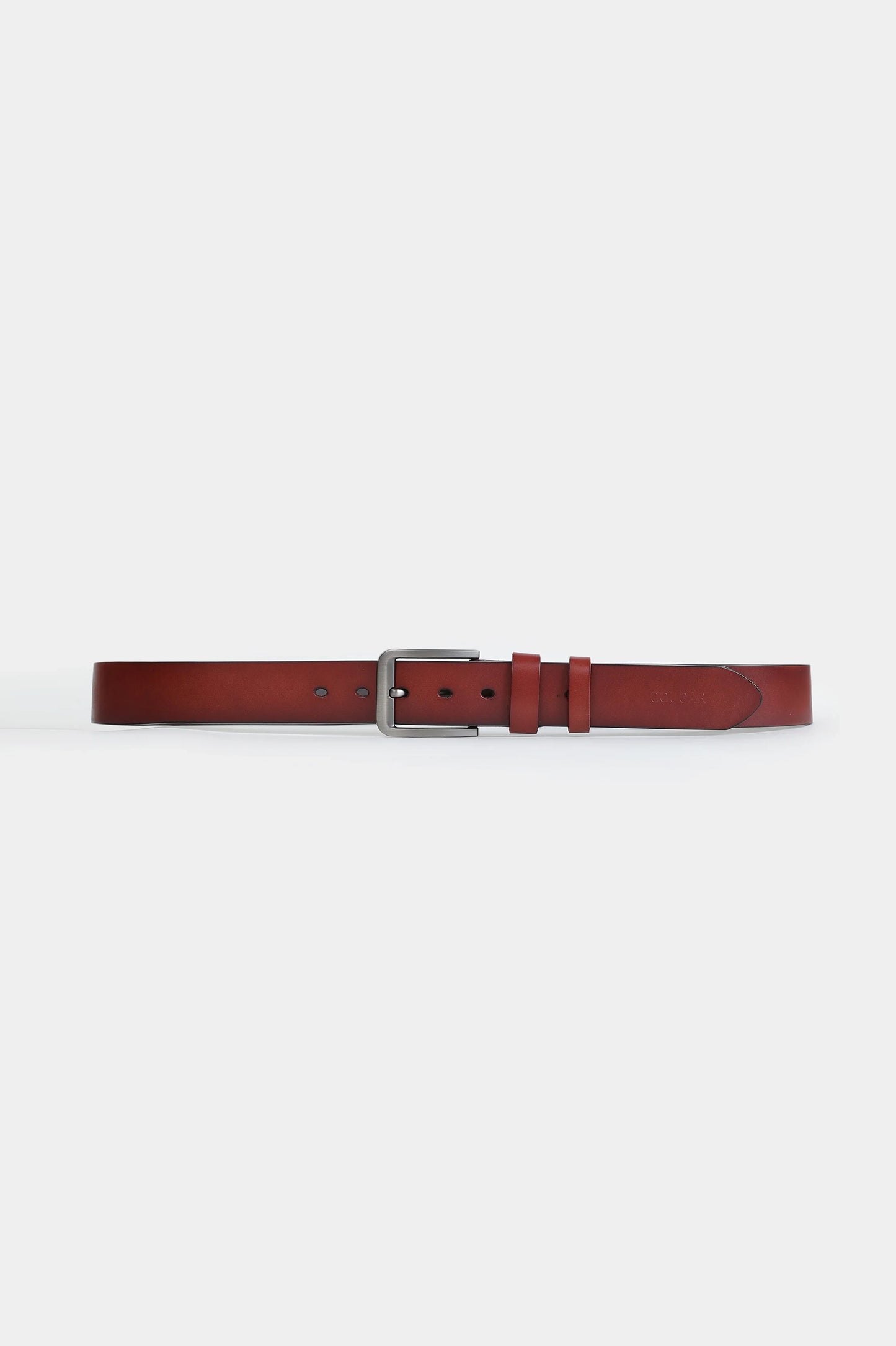 Leather Belt With Rectangular Buckle - Cougar Clothing