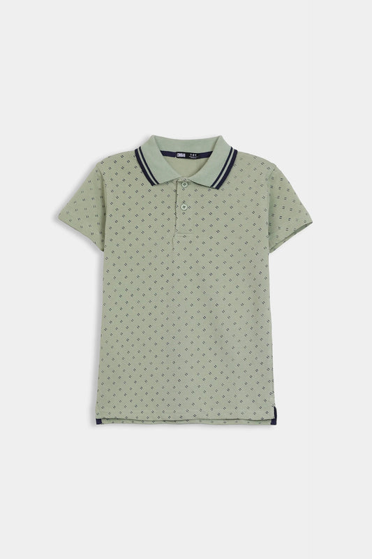 All-Over Printed Pique Polo - Cougar Clothing