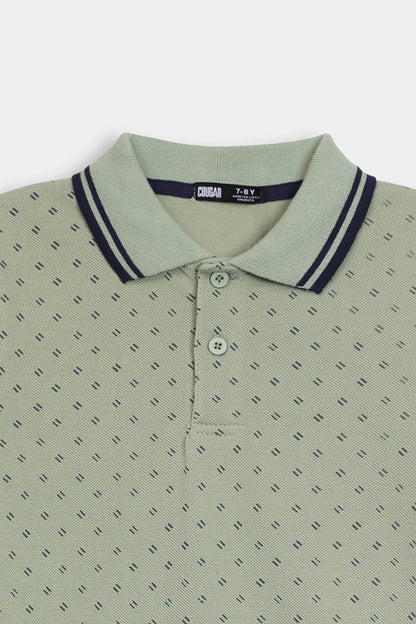 All-Over Printed Pique Polo - Cougar Clothing