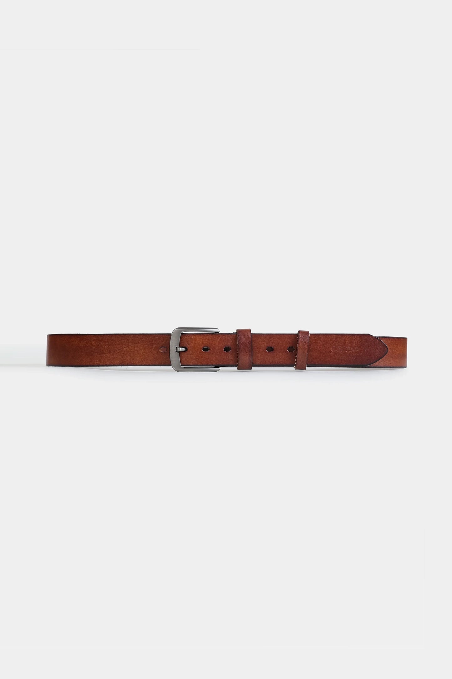 Burnished Edge Leather Belt - Cougar Clothing