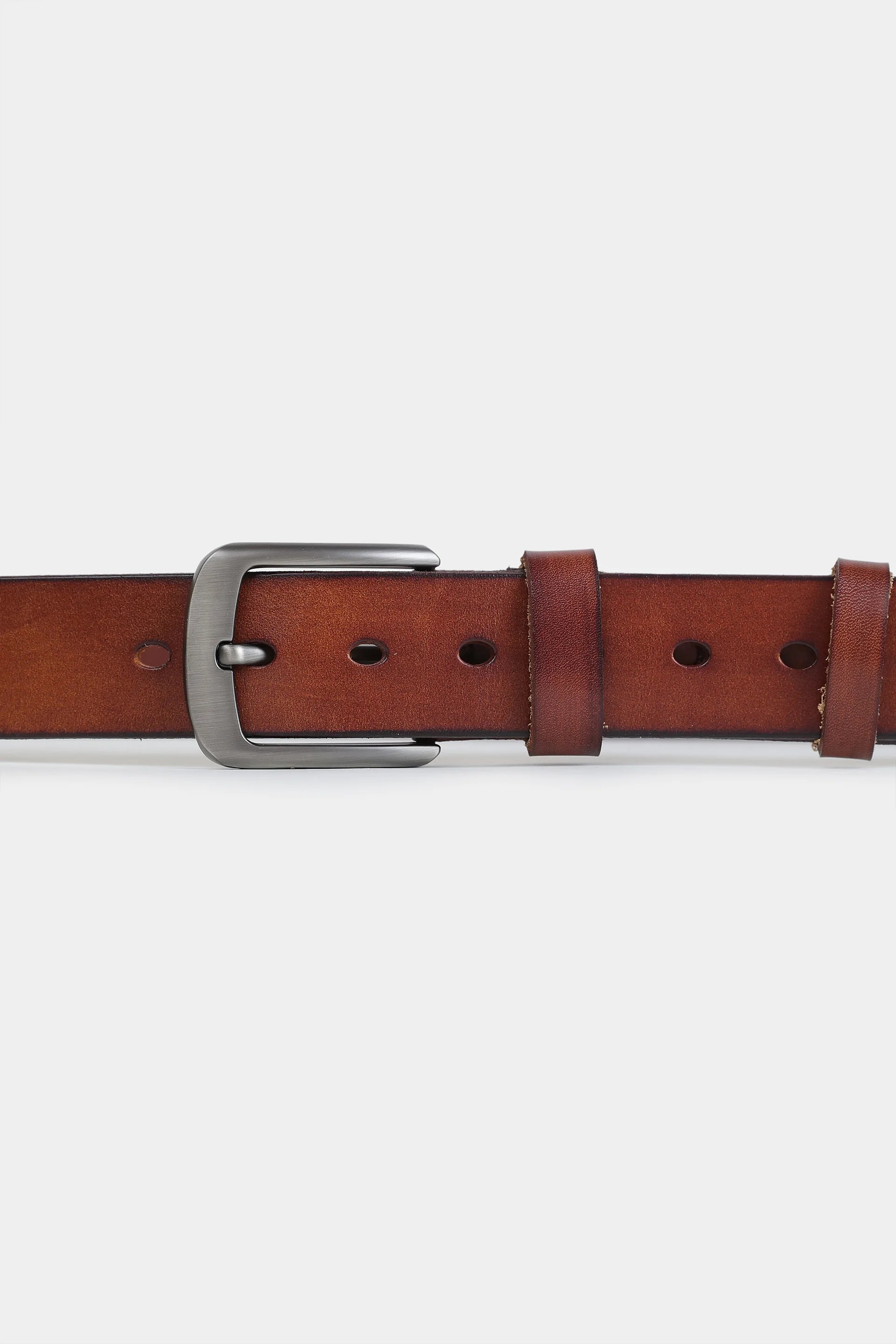 Burnished Edge Leather Belt - Cougar Clothing