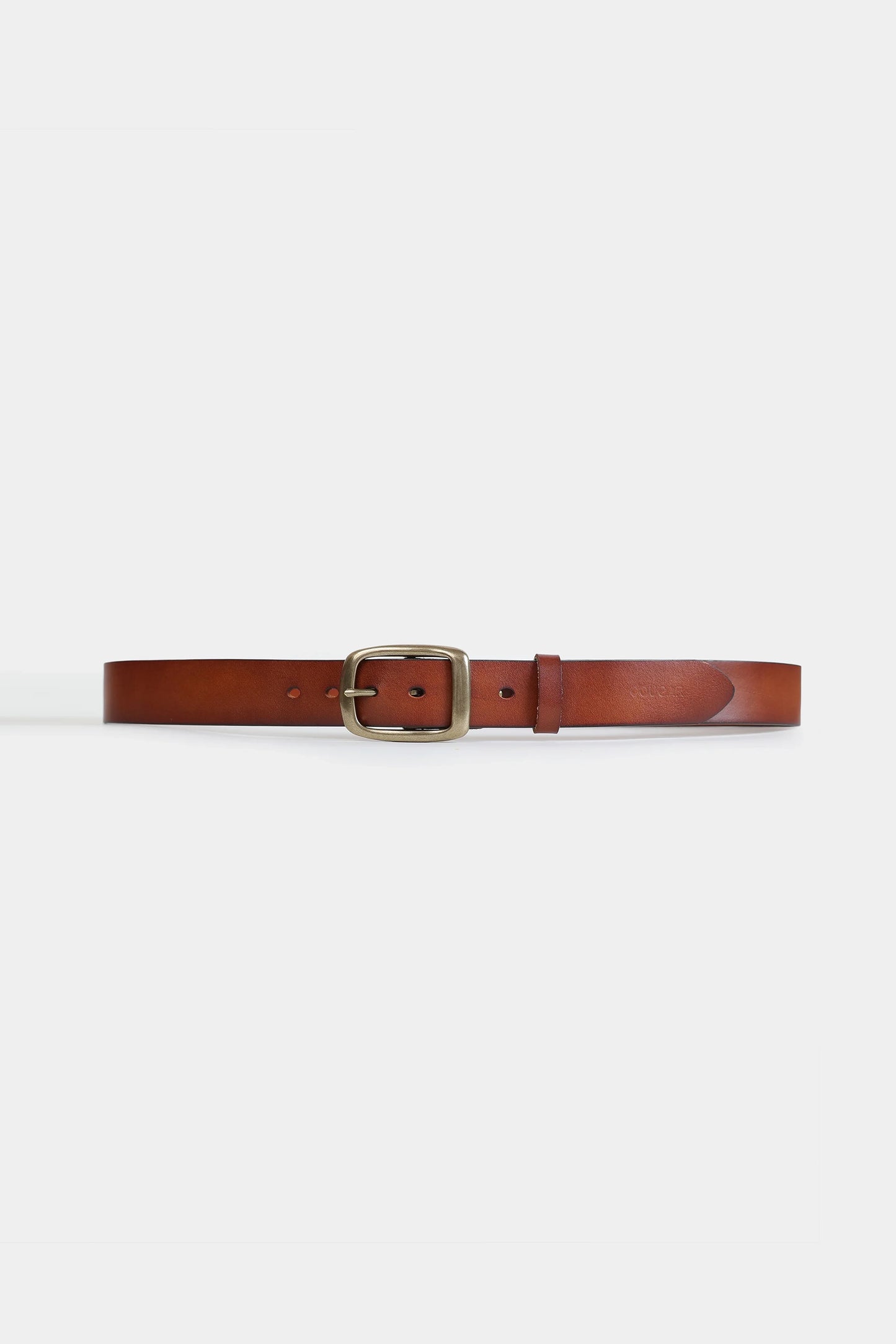 Leather Belt With Pin Buckle - Cougar Clothing