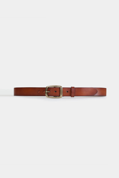 Leather Belt With Pin Buckle - Cougar Clothing