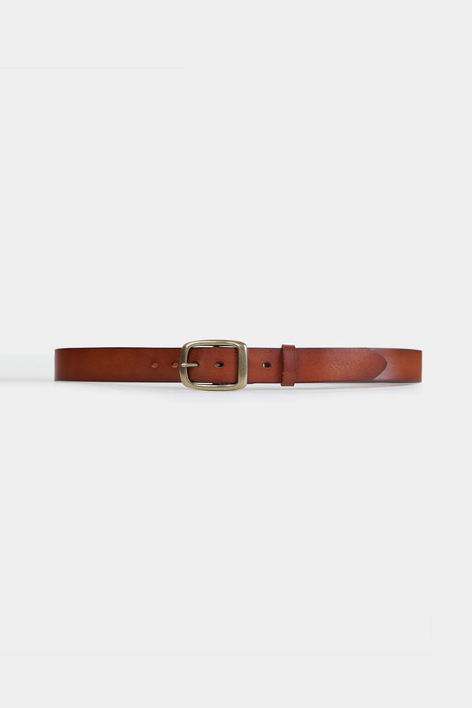 Leather Belt With Pin Buckle - Cougar Clothing