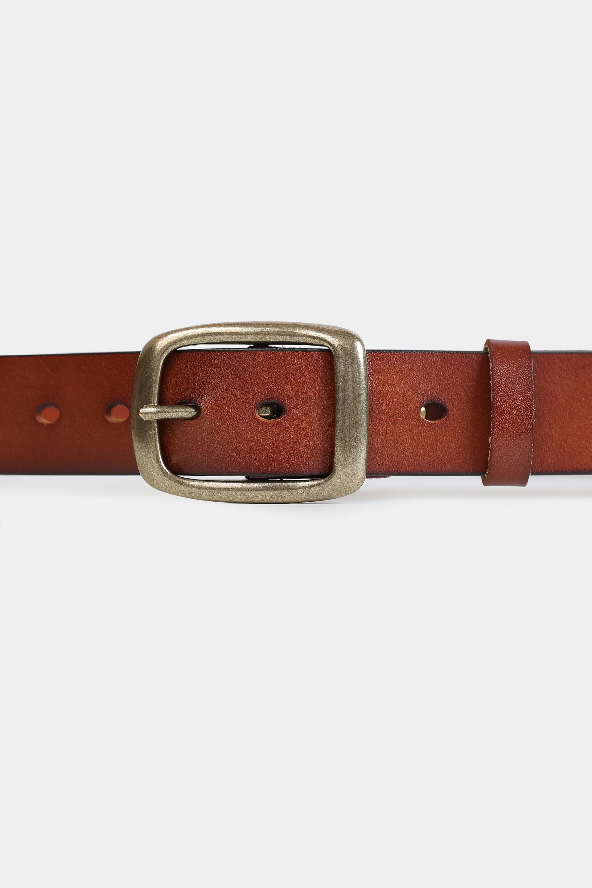 Leather Belt With Pin Buckle - Cougar Clothing