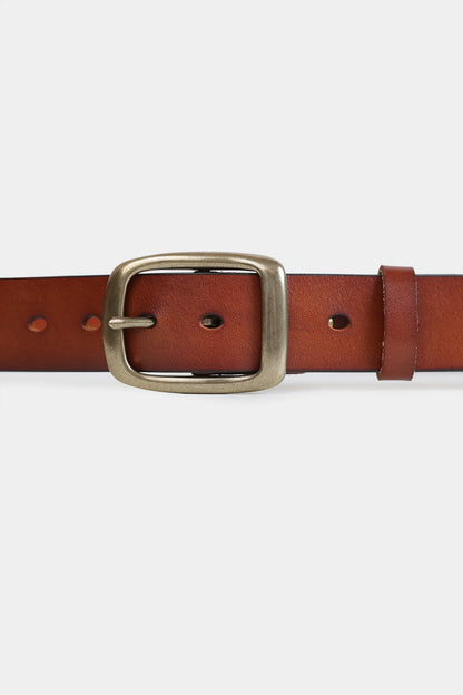 Leather Belt With Pin Buckle - Cougar Clothing
