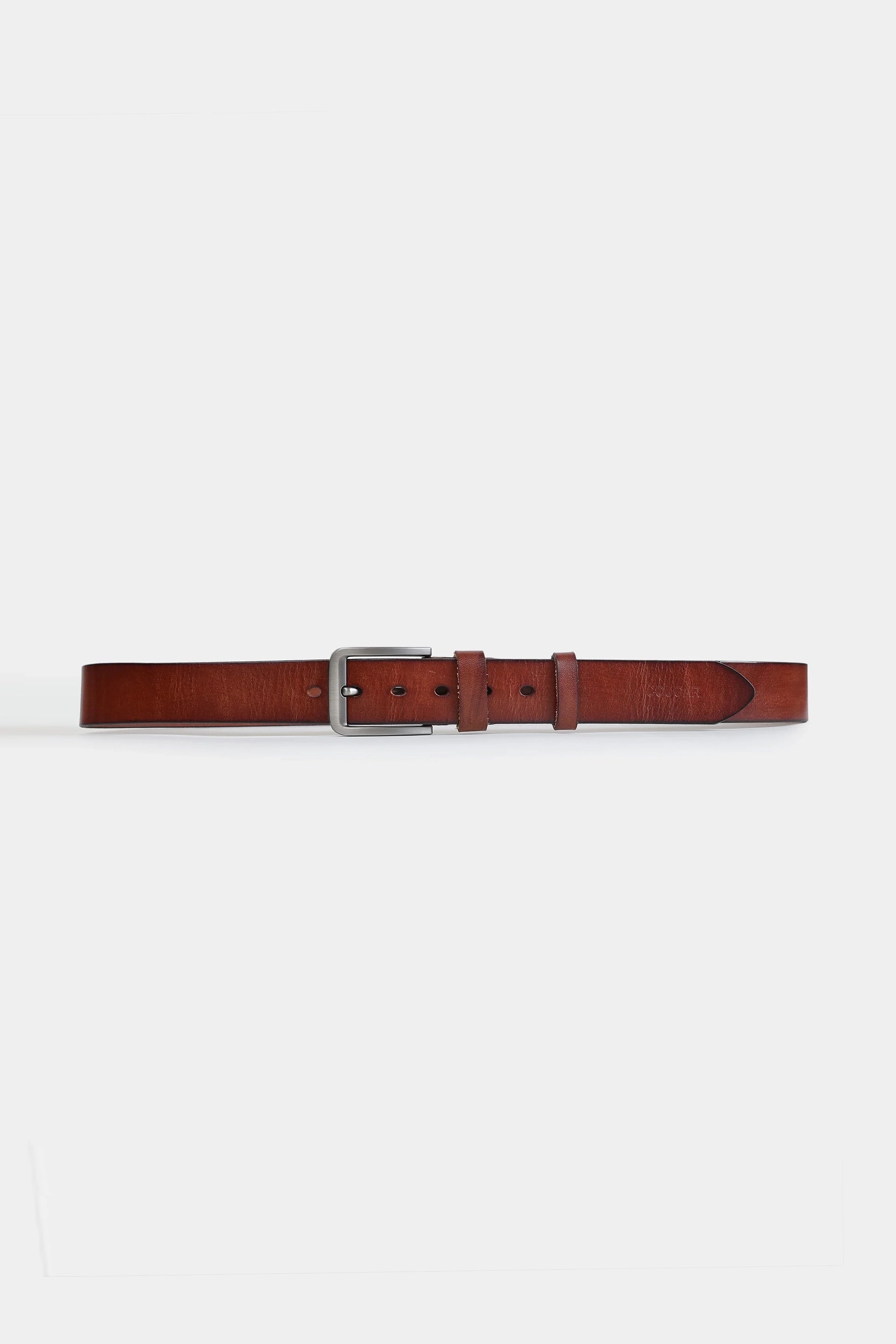 Burnished Edge Leather Belt - Cougar Clothing