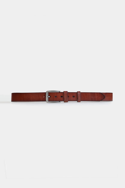 Burnished Edge Leather Belt - Cougar Clothing