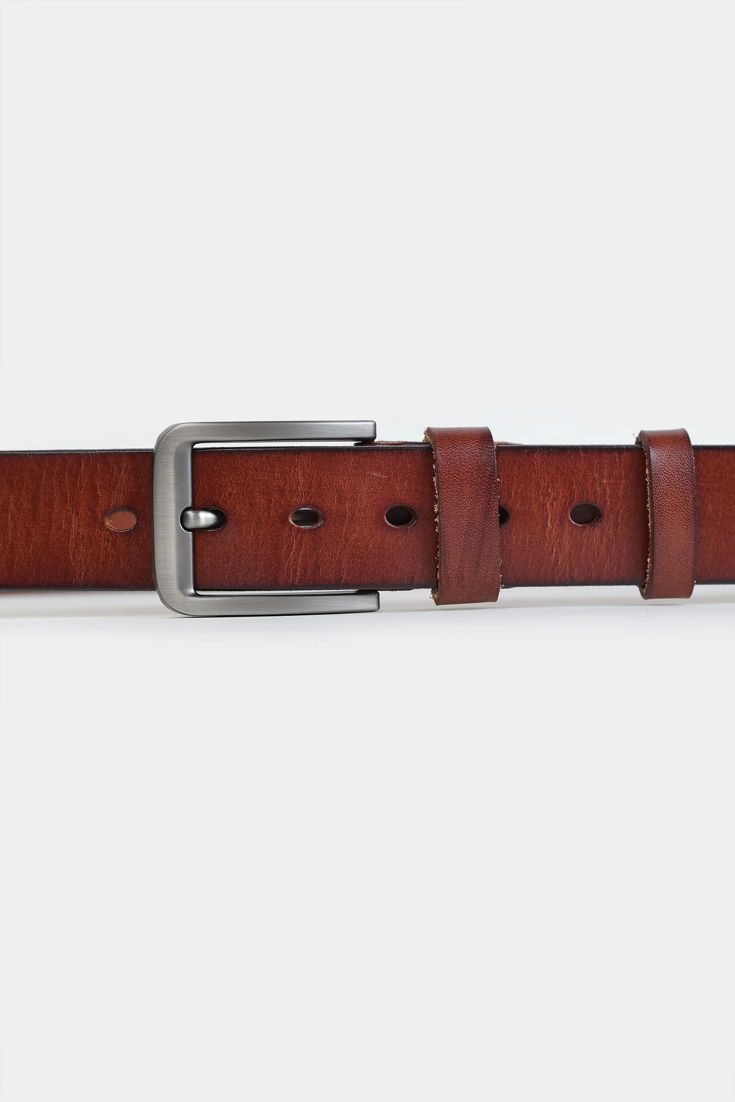 Burnished Edge Leather Belt - Cougar Clothing