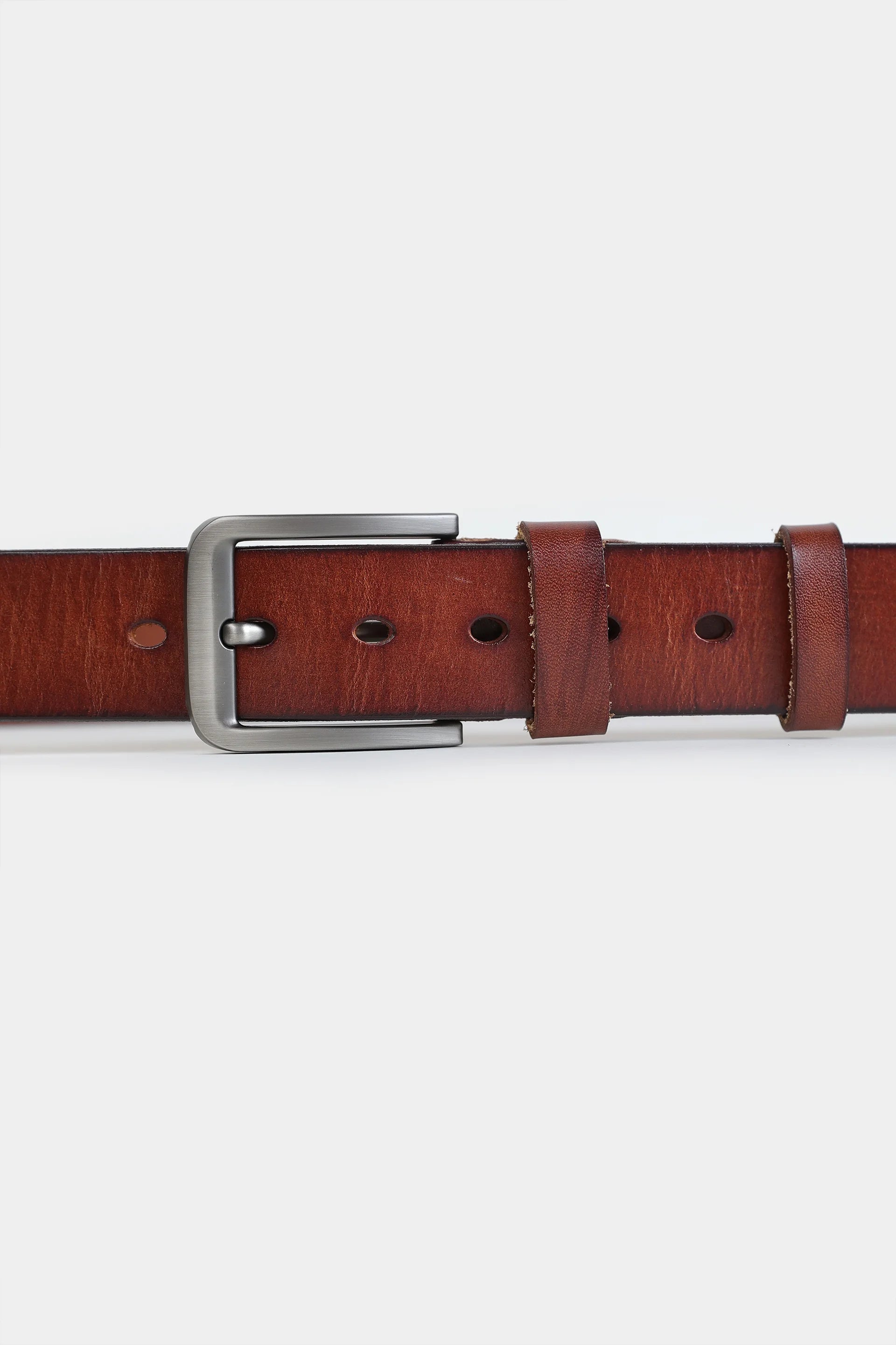 Burnished Edge Leather Belt - Cougar Clothing