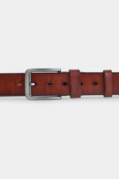 Burnished Edge Leather Belt - Cougar Clothing