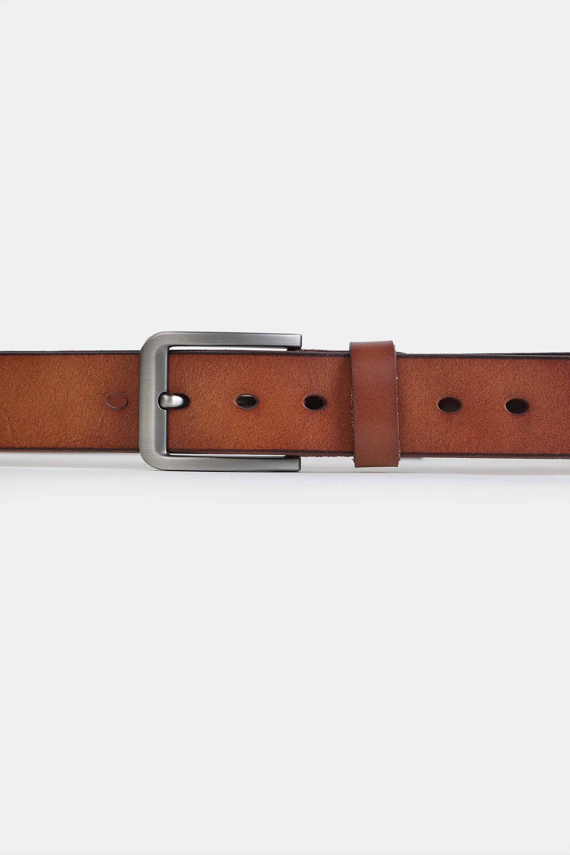 Burnished Edge Leather Belt - Cougar Clothing