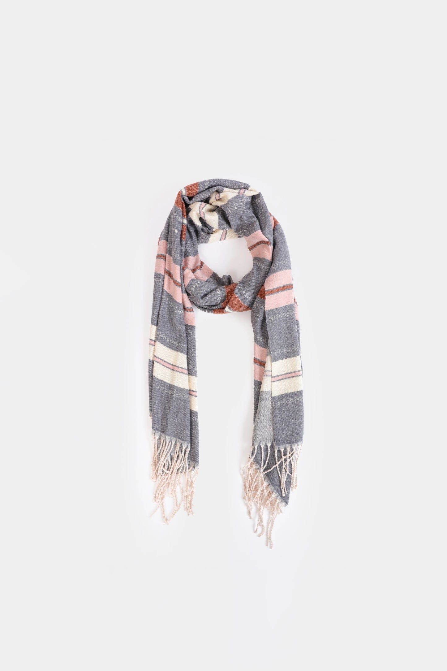 Striped Knitted Shawl - Cougar Clothing