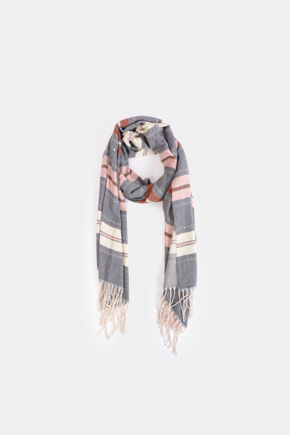 Striped Knitted Shawl - Cougar Clothing