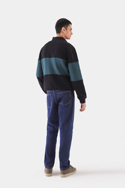 Color Block Quarter-Zip Sweatshirt - Cougar Clothing