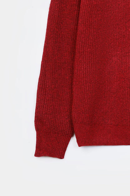 Crew Neck Knit Sweater - Cougar Clothing