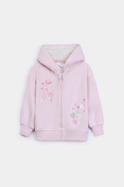Embroidered Zipper Hoodie
