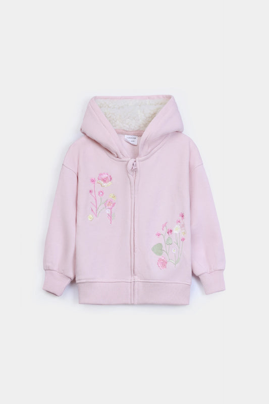 Embroidered Zipper Hoodie