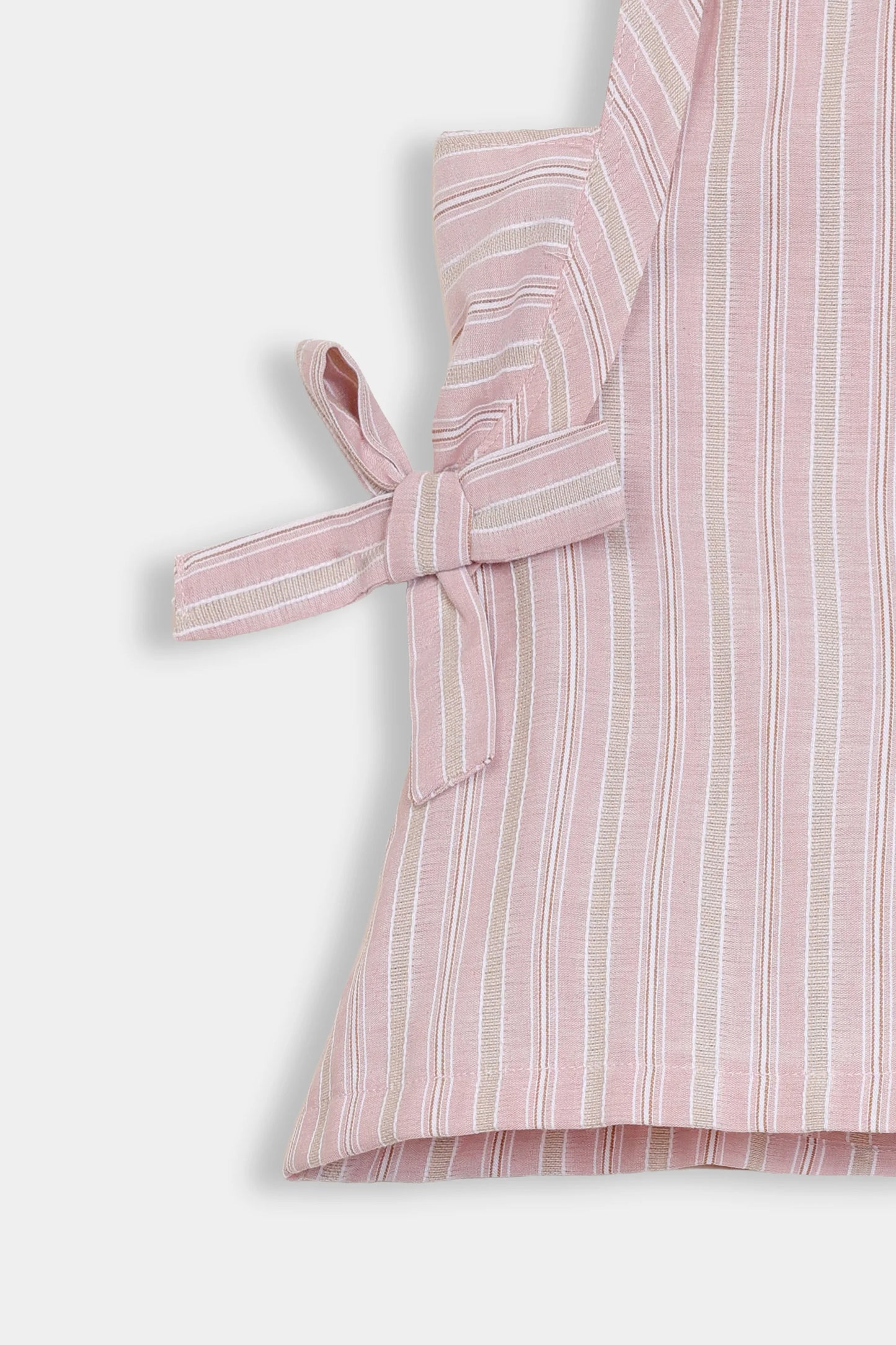 Striped Top With Bow Details - Cougar Clothing