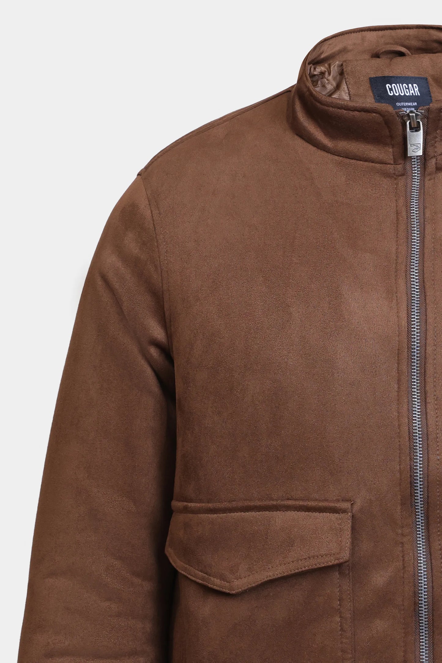 Faux Suede Ribbed Jacket - Cougar Clothing