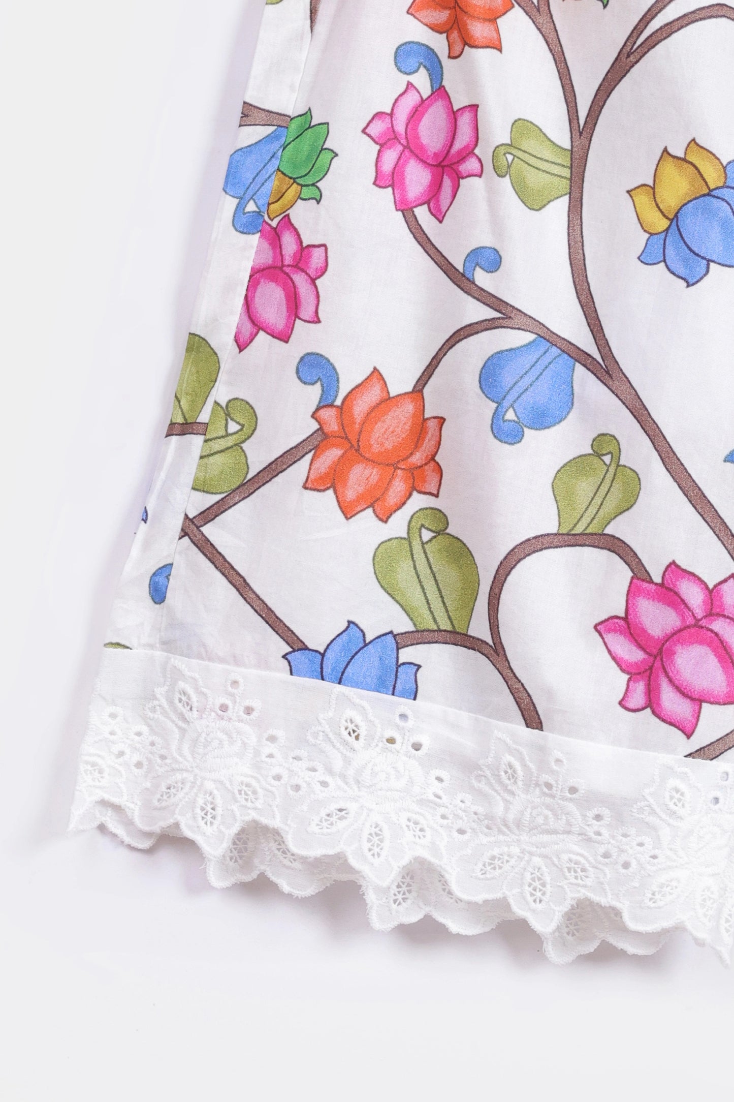 Lace Trim Printed Trouser - Cougar Clothing