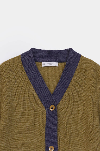 Contrast Trimmed Cardigan - Cougar Clothing