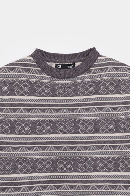 Jacquard Knit Sweater - Cougar Clothing