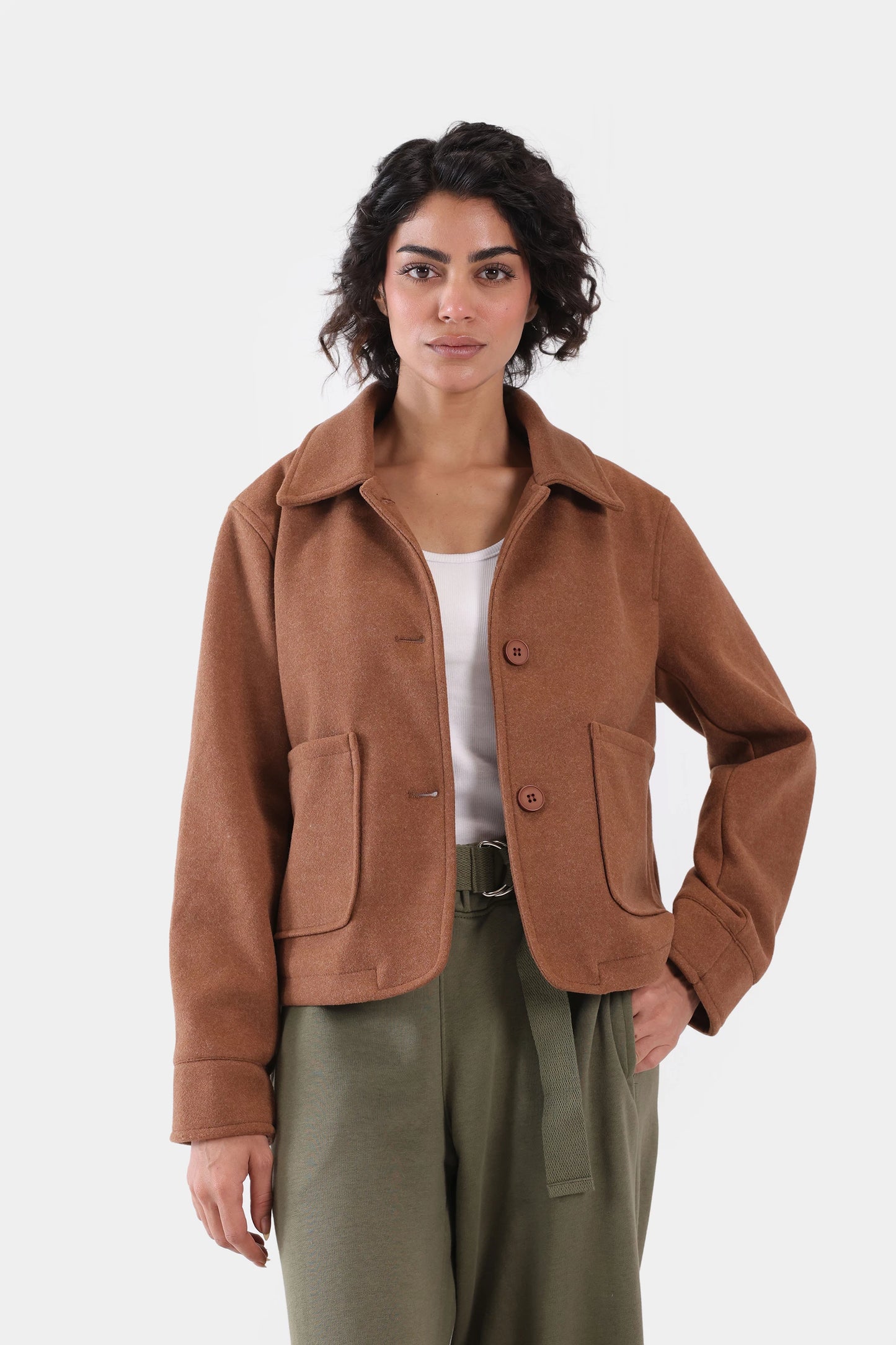 Tweed Cropped Jacket - Cougar Clothing