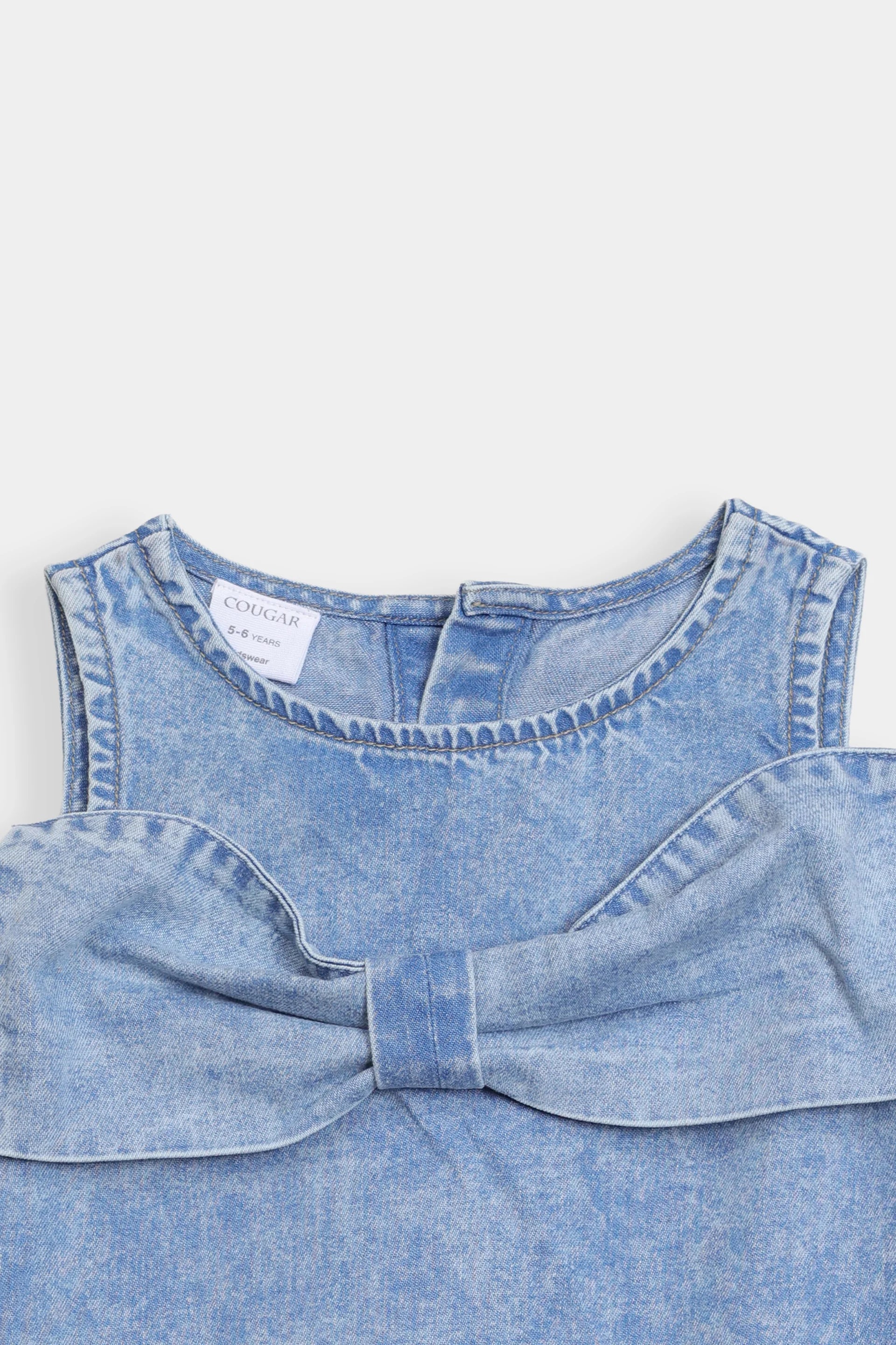 Denim Bow Dress - Cougar Clothing