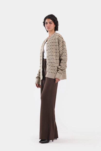Jacquard Knit Cardigan - Cougar Clothing