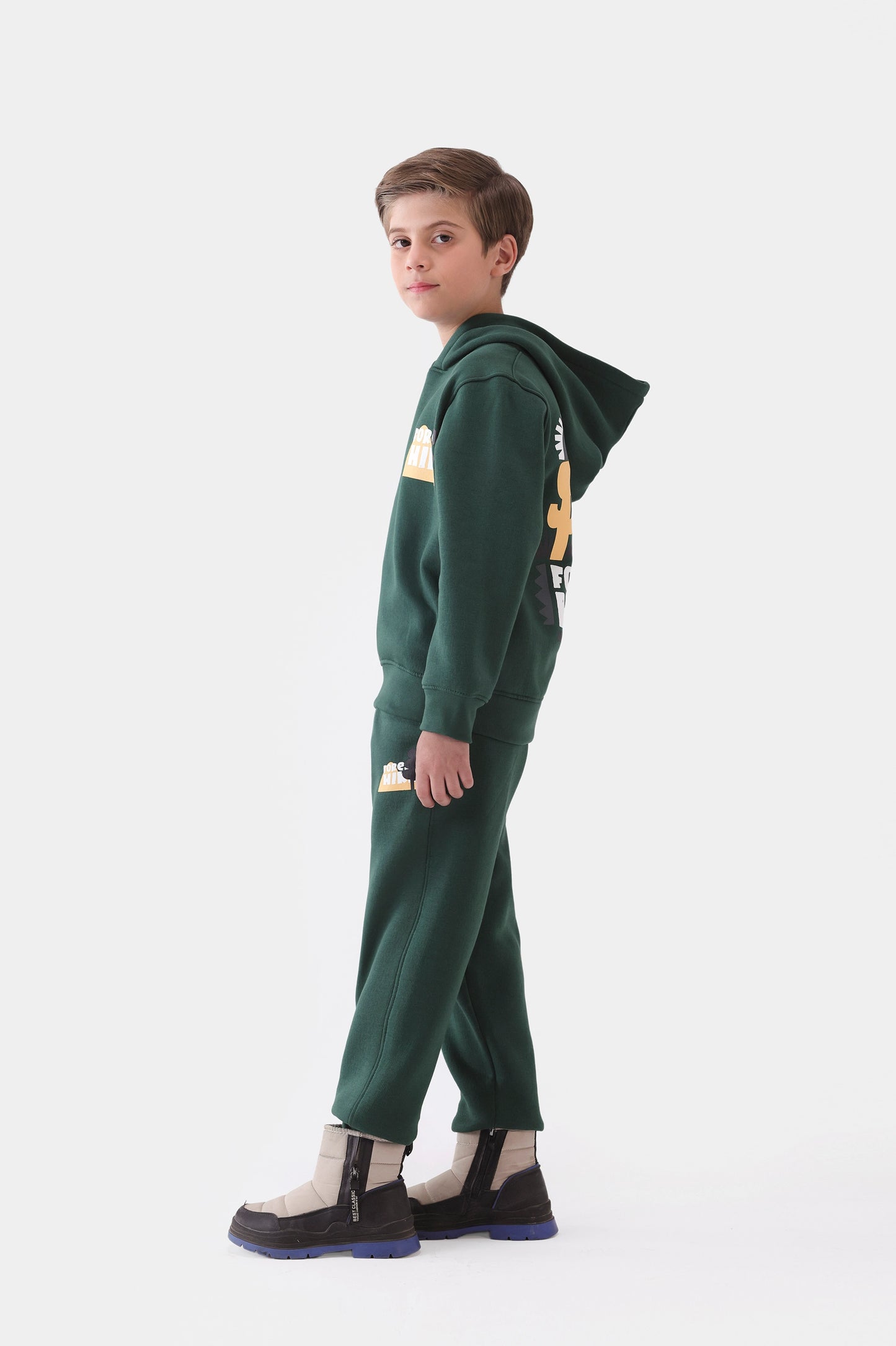 Printed Brushed-Inside Hoodie - Cougar Clothing