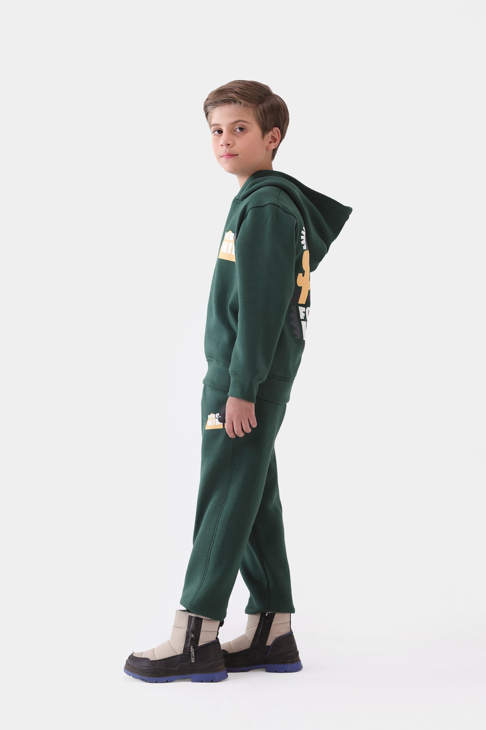 Printed Brushed-Inside Hoodie - Cougar Clothing