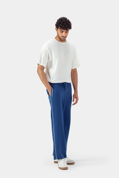 Knitted Trousers With Piping Detail - Cougar Clothing