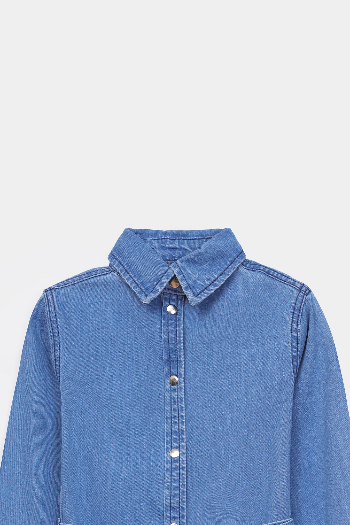 Belted Denim Dress - Cougar Clothing