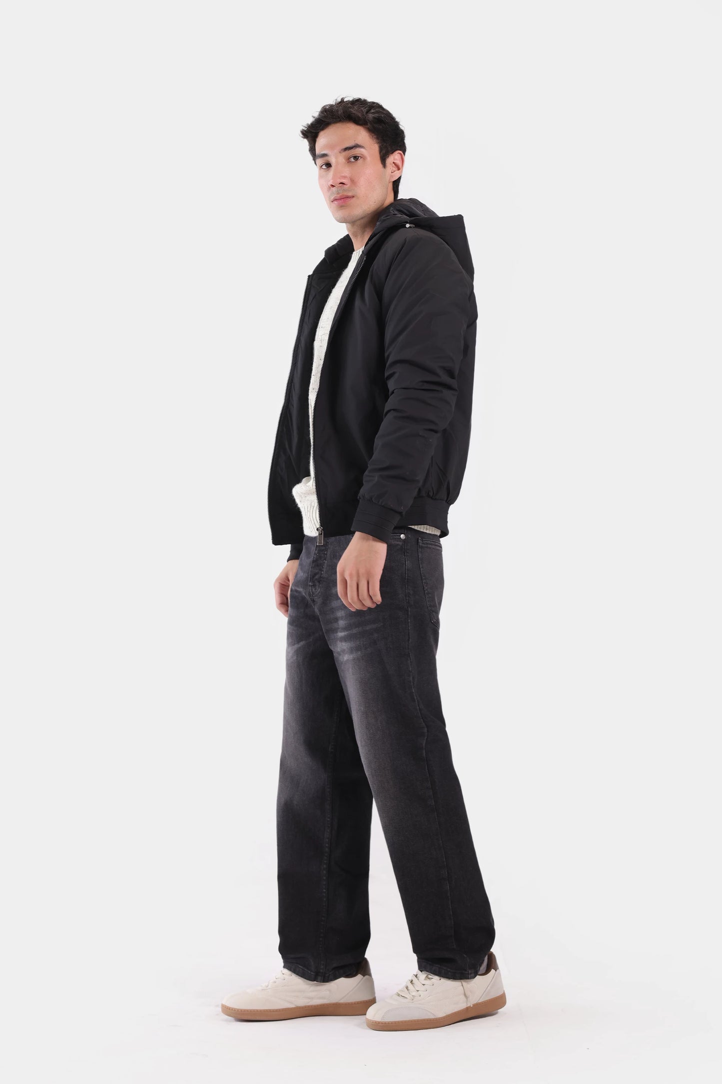 Zipper Jacket With Detachable Hood - Cougar Clothing