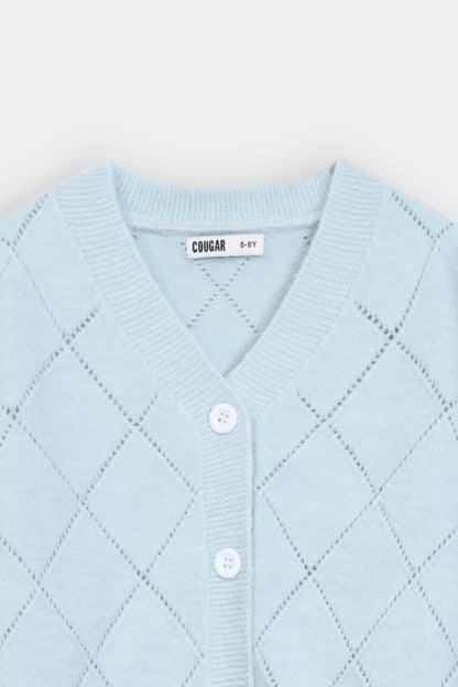 Argyle Pattern Knit Cardigan - Cougar Clothing