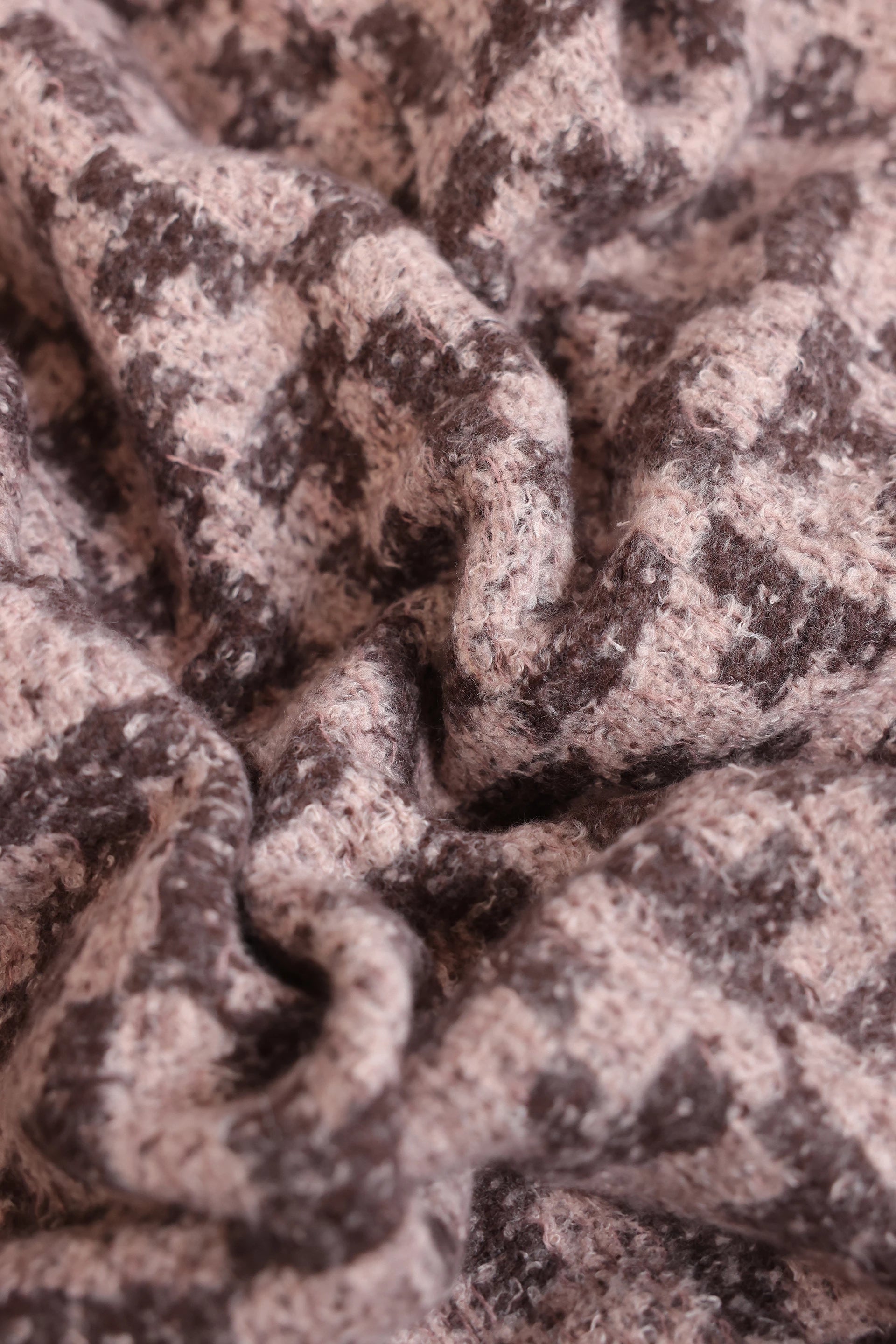 Patterned Fringed Knit Shawl - Cougar Clothing