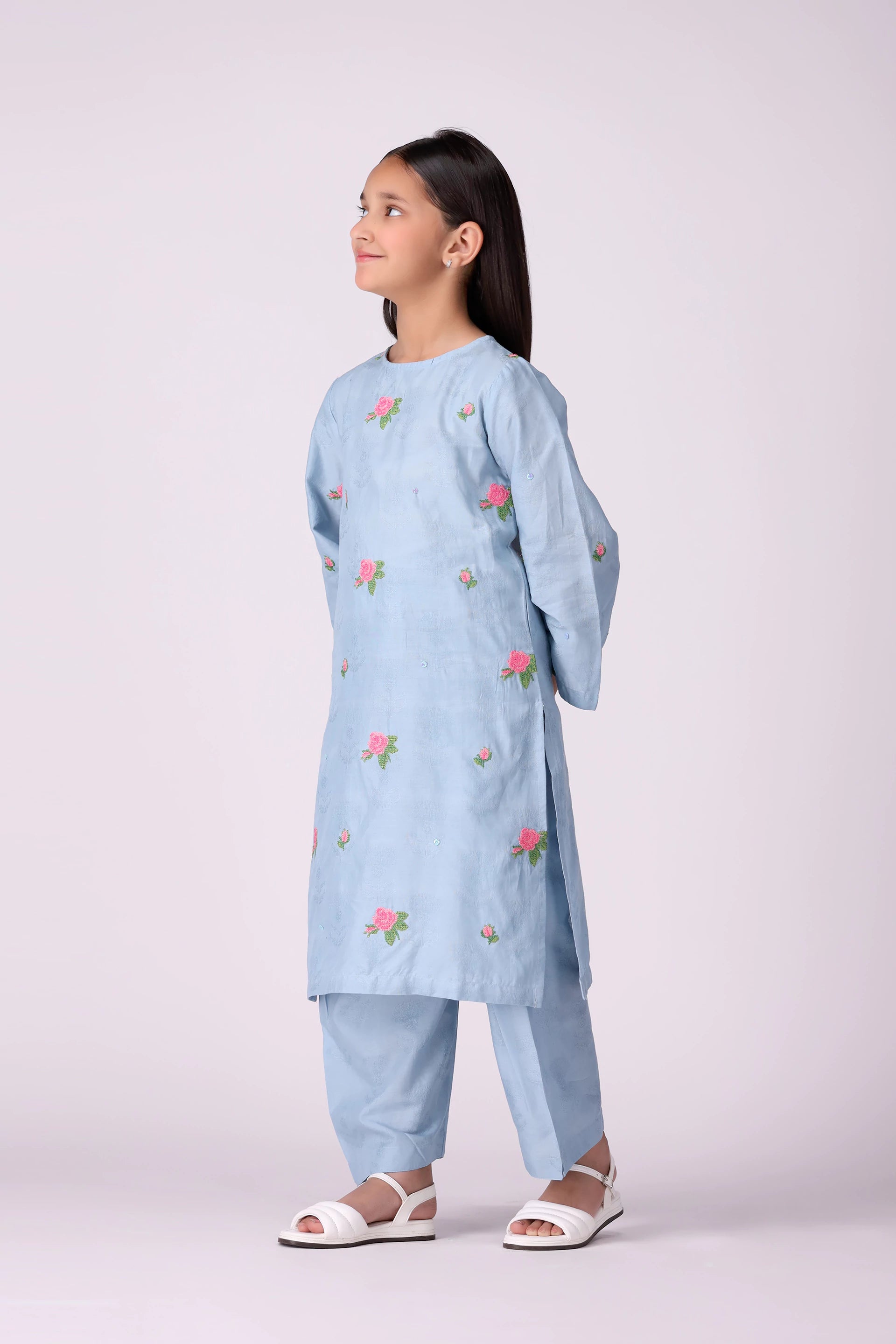 2 Piece- Embroidered Jacquard Lawn Suit - Cougar Clothing