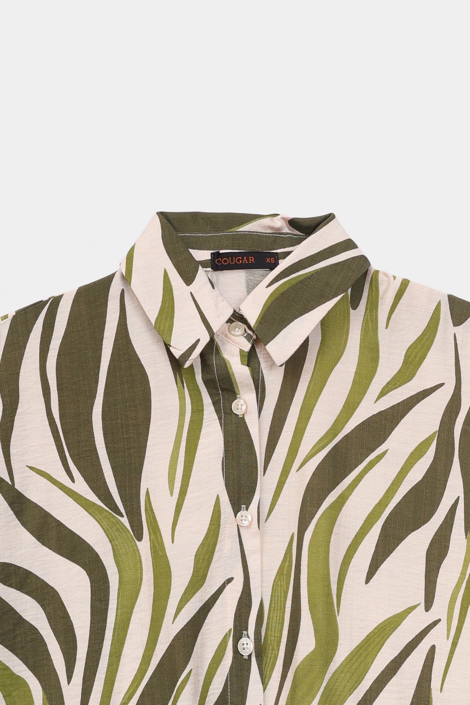 Abstract Print Tie-Up Shirt - Cougar Clothing