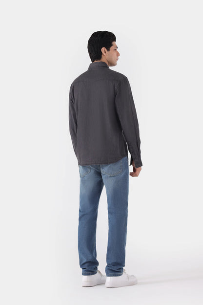 Flap Pockets Denim Shirt - Cougar Clothing