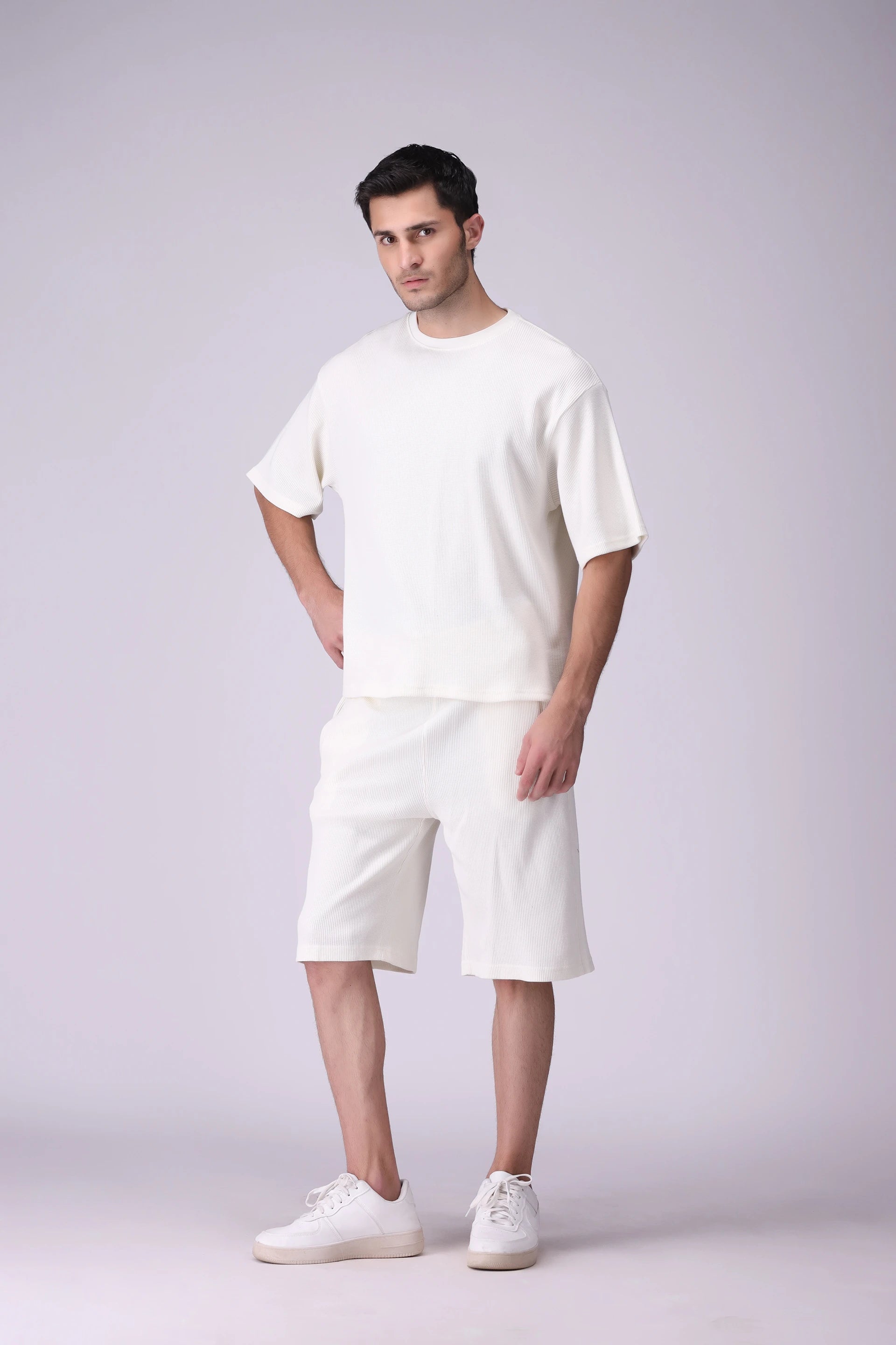 Relax Fit Waffle Knit Shorts - Cougar Clothing