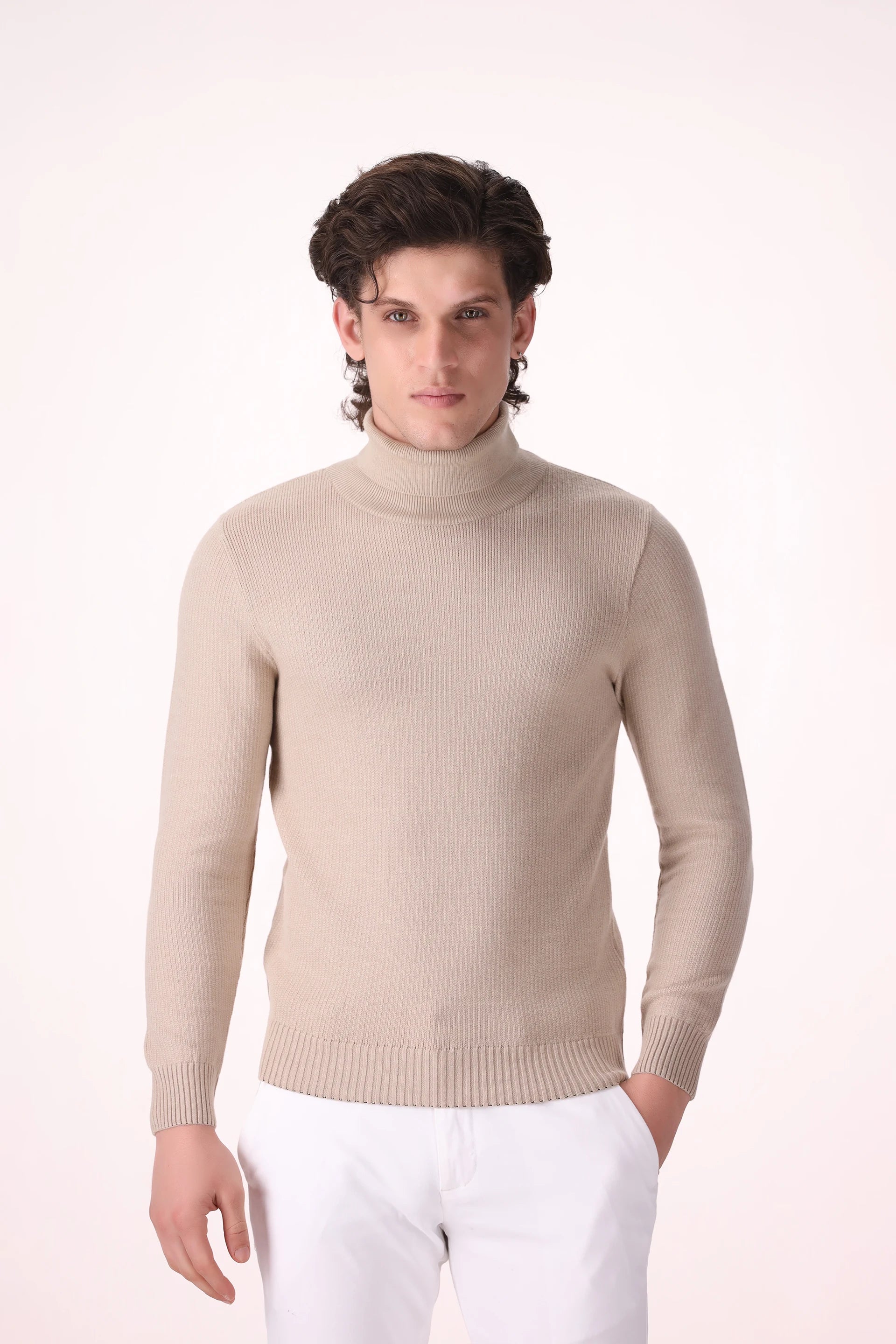 Extra Fine Roll Neck Sweater - Cougar Clothing