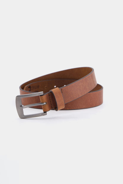 Leather Belt With Contrast Accent - Cougar Clothing