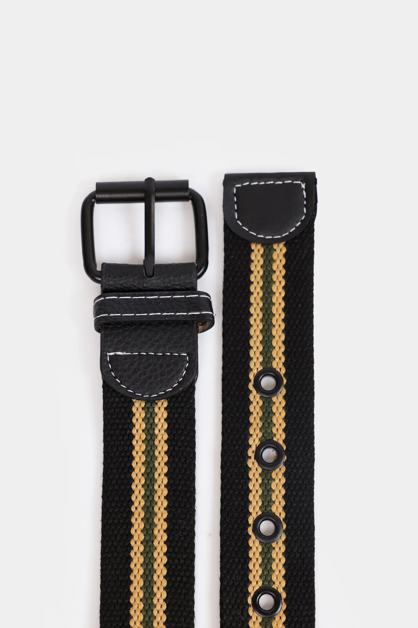 Double Striped Canvas Belt - Cougar Clothing