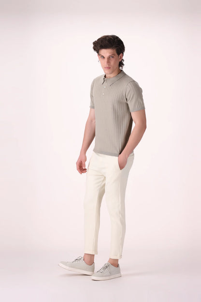 Rib Knit Polo - Cougar Clothing
