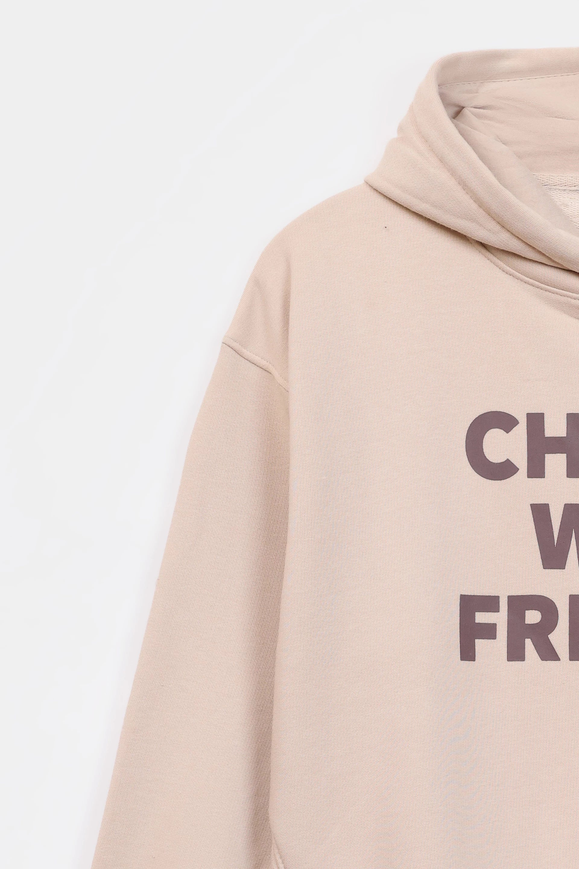 Text Print Terry Hoodie - Cougar Clothing